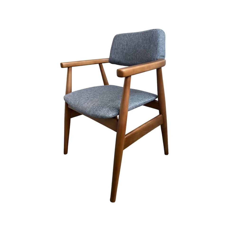 Фото Полукресло BEST/D9/300, Бук, текстиль, brown/dark grey, ROOMERS FURNITURE - интернет-магазин МегаТерем в Москве