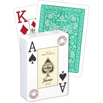 Карты "Fournier 2818 green" 100% пластик (64602)