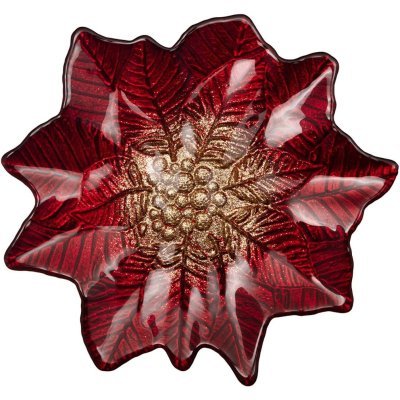 Блюдо poinsettia red gold 2...
