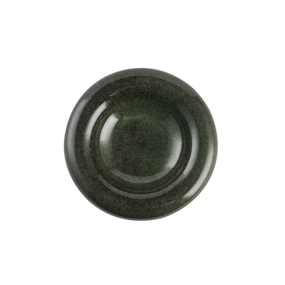 Фото Тарелка E743-O-06159/6.5, 16,5 см, керамика, Green/black, ROOMERS TABLEWARE - интернет-магазин МегаТерем в Москве