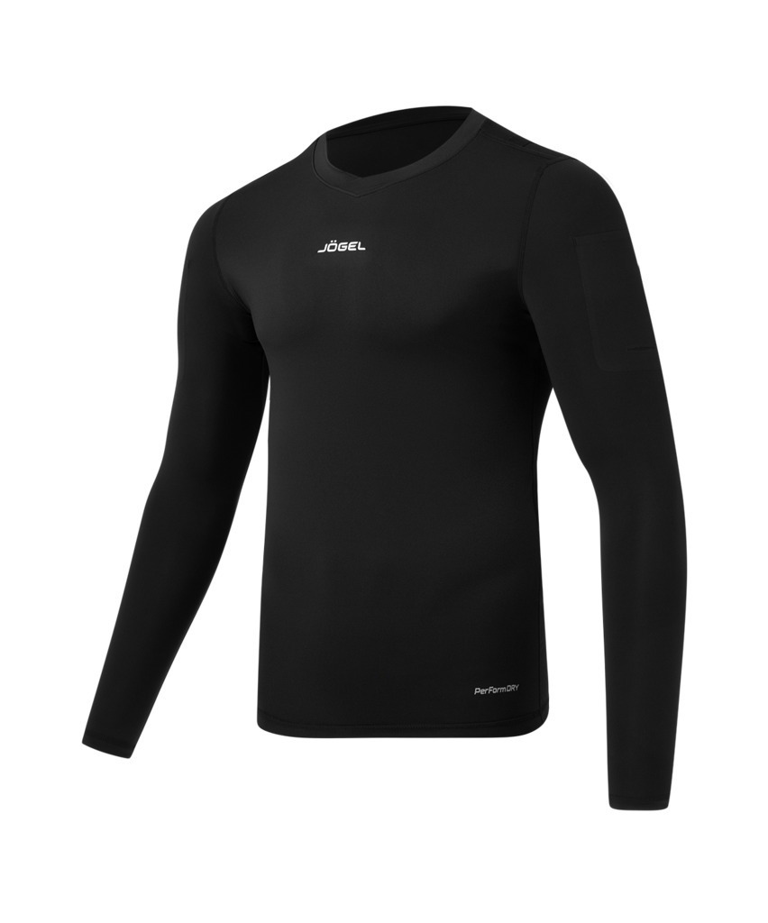 Фото Футболка компрессионная с длинным рукавом судейская JOGEL PerFormDRY Referee Baselayer Tee LS, черный (2113857) - интернет-магазин МегаТерем в Москве