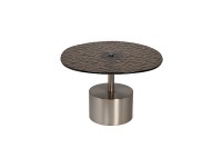 Стол журнальный, стекло рельефное тонированное d 60*63*41см (TT-00014150)