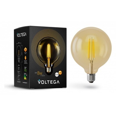 Лампа светодиодная Voltega шар (Globe) E27 8Вт 2800K 6838 VLG_6838