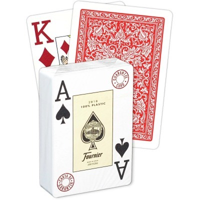 Карты "Fournier 2818 red" 100% пластик (64566)