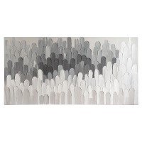 Панно декоративное с ручной росписью by feel, 140х70 см, черно-белое (76485)