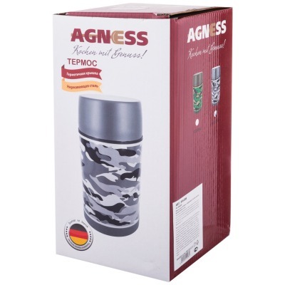 Термос agness  с широким го...