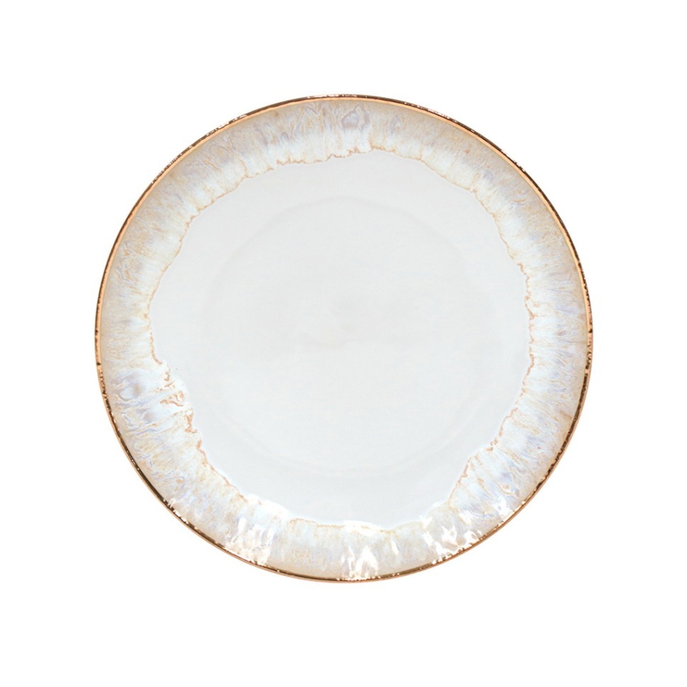 Фото Тарелка TA601-WGD(COP271-00115C), 27 см, керамика, white, gold, CASAFINA BY COSTA NOVA - интернет-магазин МегаТерем в Москве