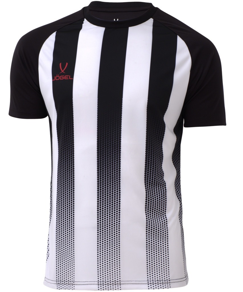 Фото Футболка игровая JOGEL CAMP Striped Jersey, белый/черный, детский (1745200) - интернет-магазин МегаТерем в Москве