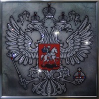 Картина Герб серебро с кристаллами Swarovski (1336)