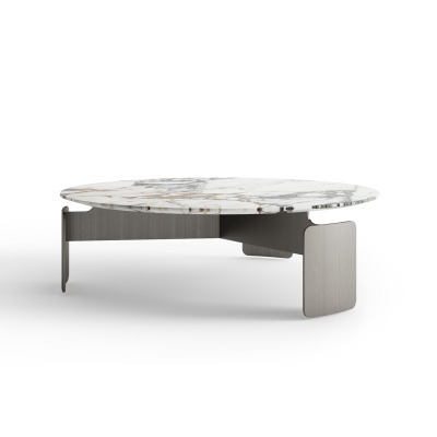 Стол журнальный, мрамор Арабескато Корчия (Arabescato Corchia) d90*28см (TT-00013055)