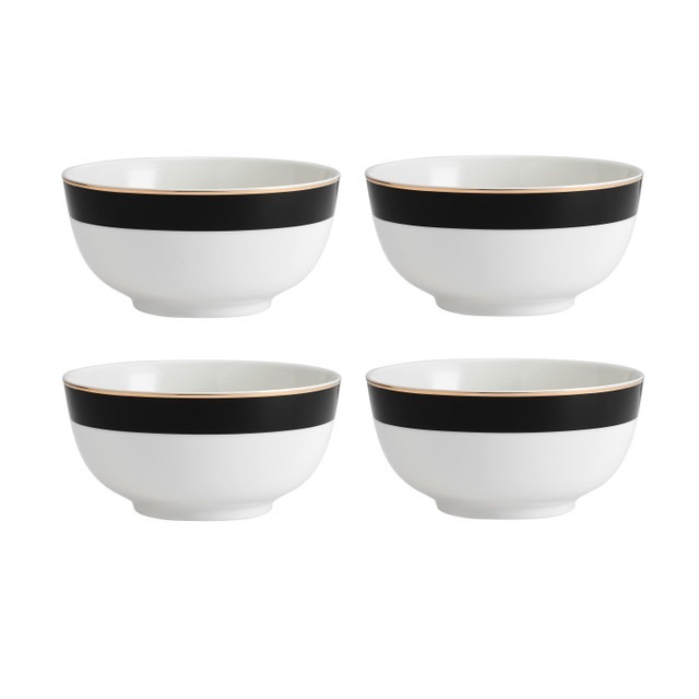 Фото Набор из 4 пиал для хлопьев фарфоровые Luxe Deco 14 см Mikasa MKLDBOWLPK4 - интернет-магазин МегаТерем в Москве