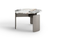 Стол журнальный, мрамор Арабескато Корчия (Arabescato Corchia) d60*40см (TT-00013056)