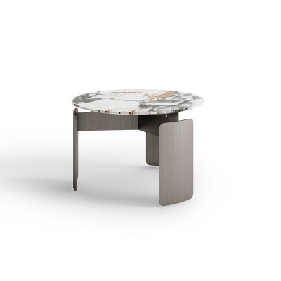Стол журнальный, мрамор Арабескато Корчия (Arabescato Corchia) d60*40см (TT-00013056)