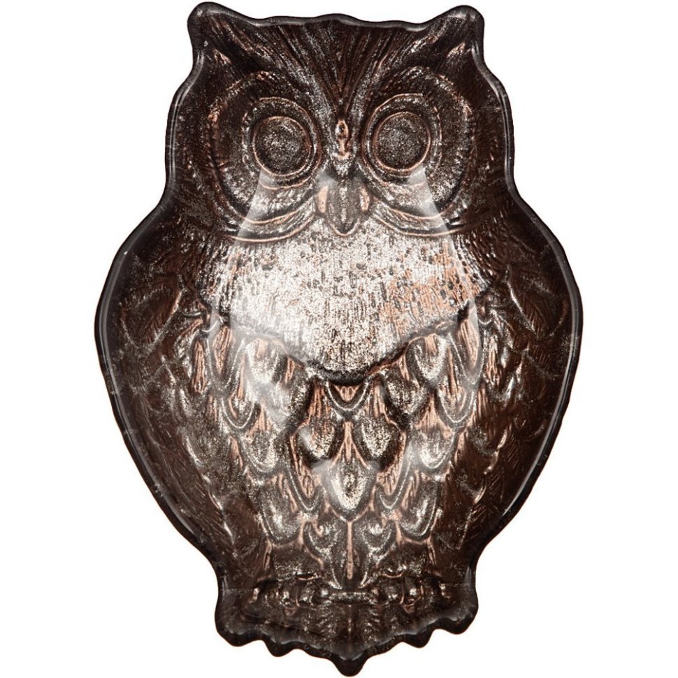 Фото Блюдо owl brown 17х12х3,5 см без упаковки (мал 16шт) АКСАМ (339-067) - интернет-магазин МегаТерем в Москве