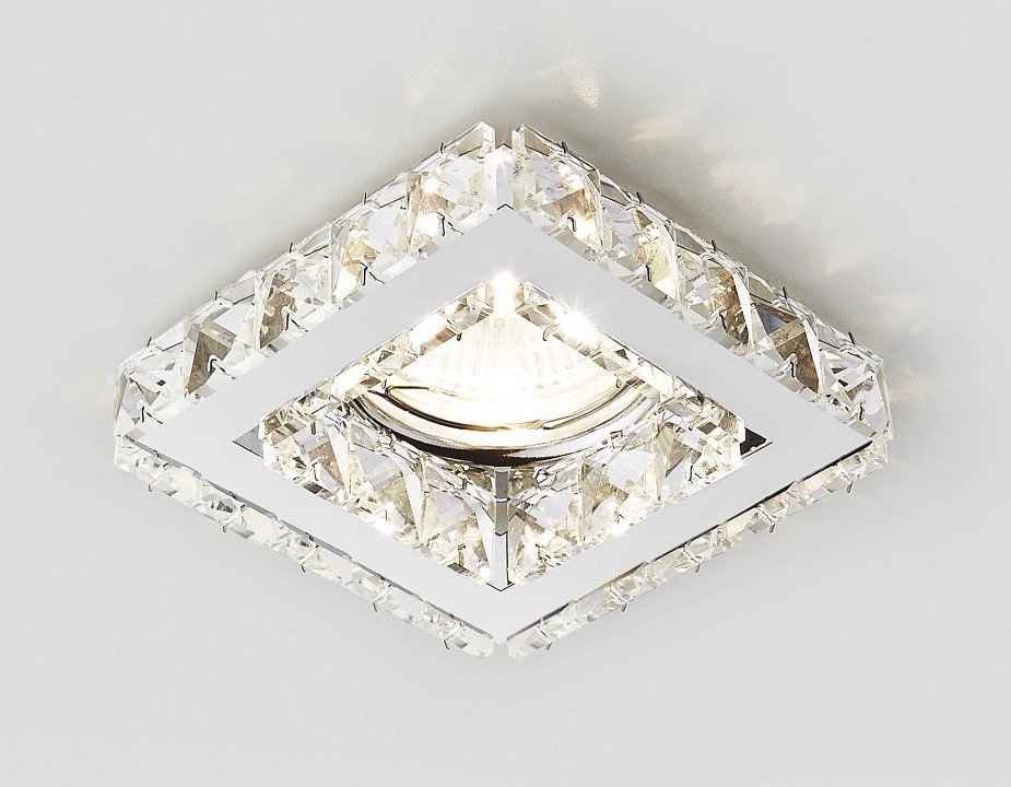 Фото Встраиваемый светильник Ambrella Light Crystal K110 K110 CL/CH AMBR_K110_CL_CH - интернет-магазин МегаТерем в Москве