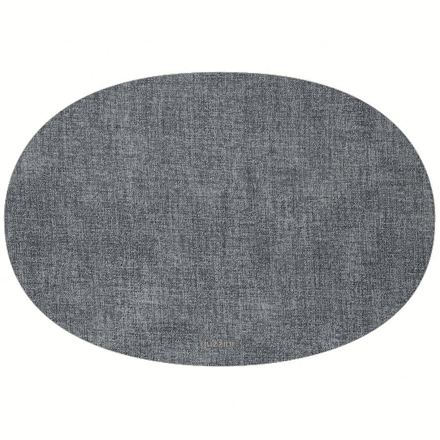 Фото Салфетка подстановочная овальная двухсторонняя fabric, синяя (71912) - интернет-магазин МегаТерем в Москве