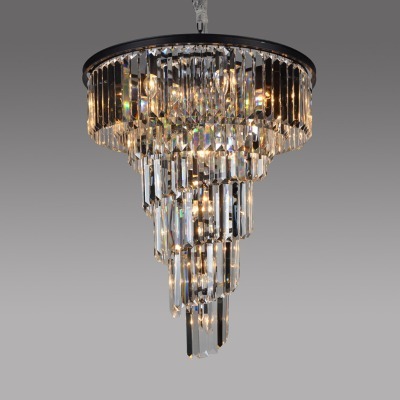Люстра MD3190-19BL, каркас металл, стекло, Matte/ black, ROOMERS FURNITURE