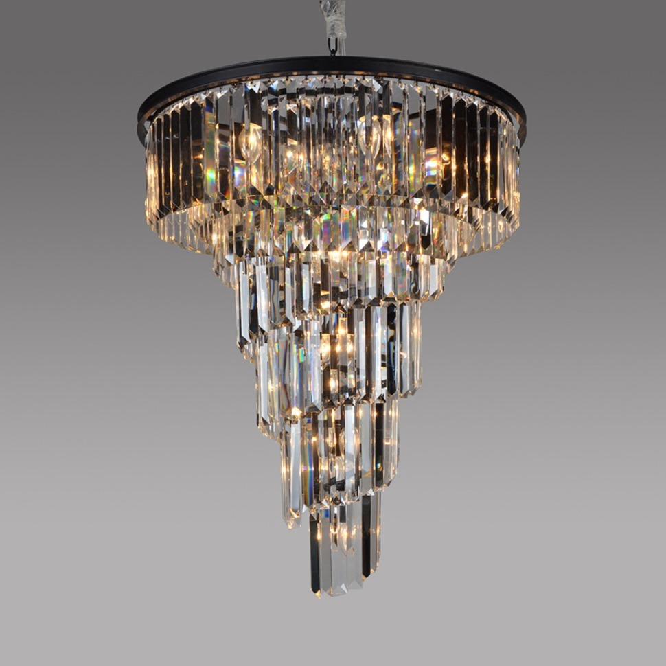 Фото Люстра MD3190-19BL, каркас металл, стекло, Matte/ black, ROOMERS FURNITURE - интернет-магазин МегаТерем в Москве