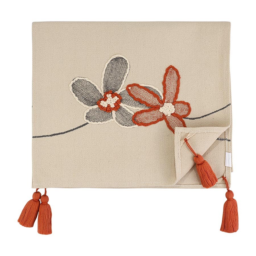 Фото Дорожка на стол stone flowers из коллекции ethnic, 45х150 см (79759) - интернет-магазин МегаТерем в Москве