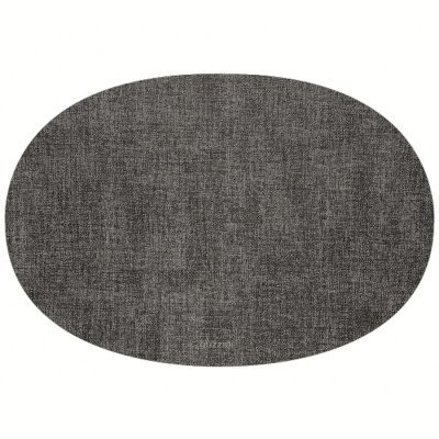 Салфетка подстановочная овальная двухсторонняя fabric, темно-серая (71913)