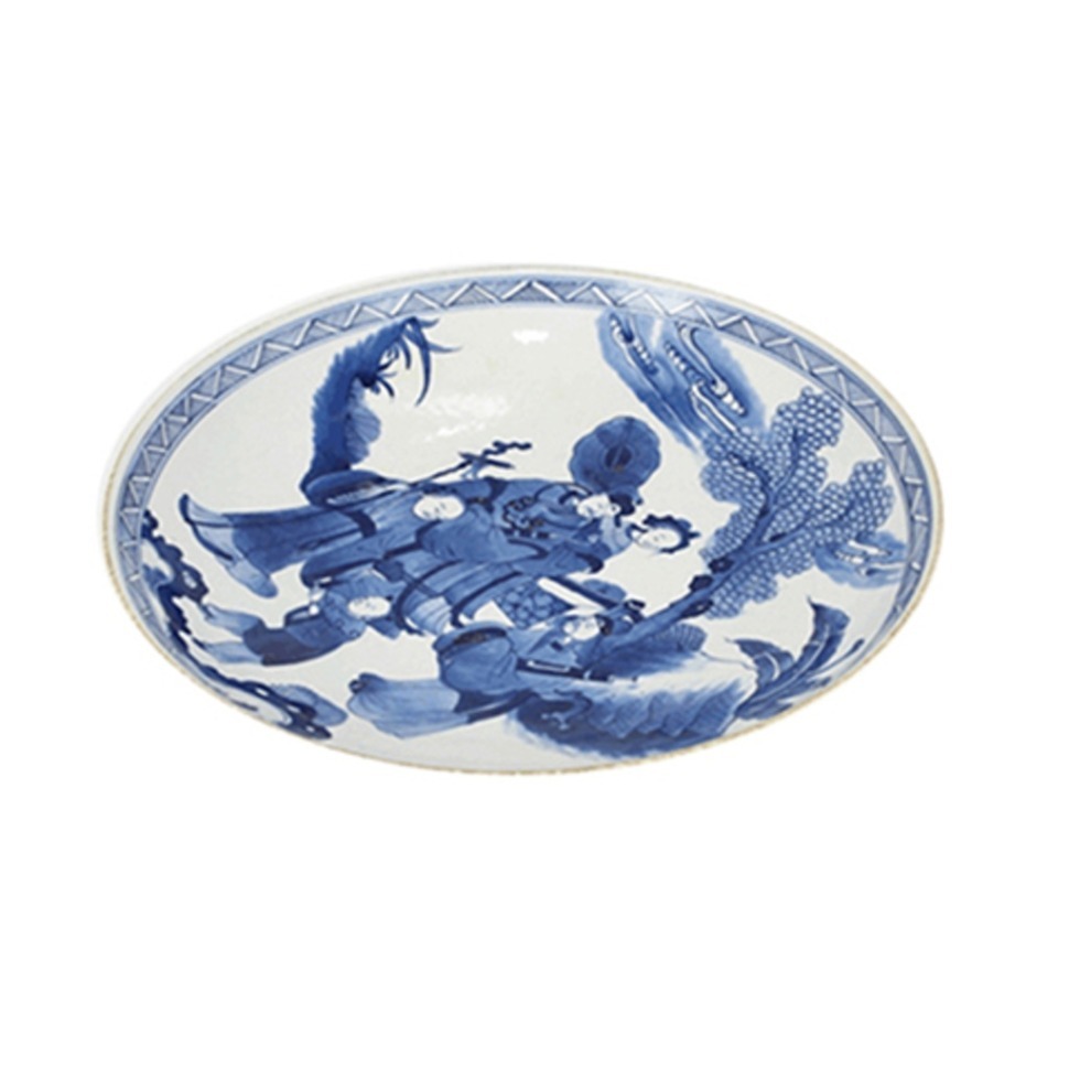 Фото Ваза декоративная RZKS11, 40 см, фарфор, blue/white, ROOMERS FURNITURE - интернет-магазин МегаТерем в Москве