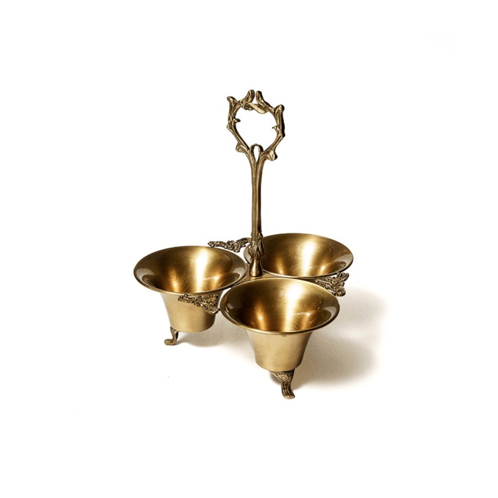 Фото Менажница 12619/AB, 12 см, латунь, Antique brass, ROOMERS TABLEWARE - интернет-магазин МегаТерем в Москве