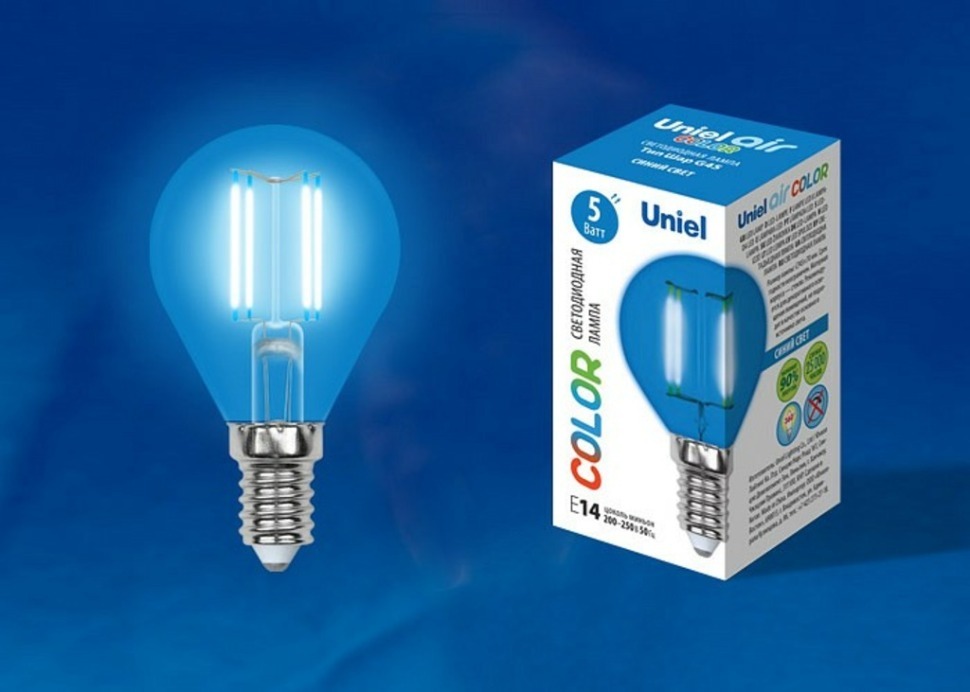 Фото Лампа светодиодная Uniel Air Color E14 5Вт K UL-00002989 UL_UL-00002989 - интернет-магазин МегаТерем в Москве
