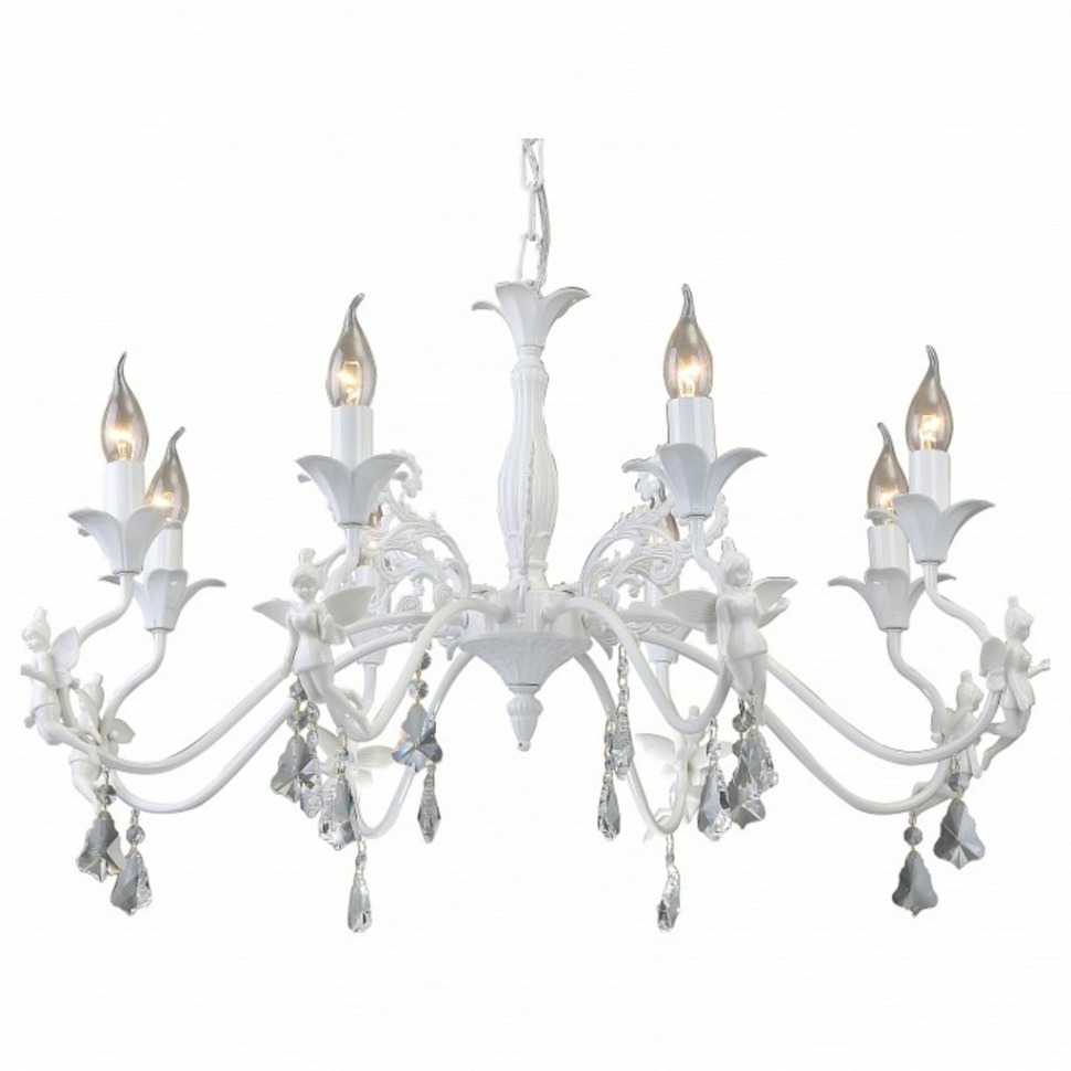 Фото Подвесная люстра Arte Lamp Angelina A5349LM-8WH AR_A5349LM-8WH - интернет-магазин МегаТерем в Москве