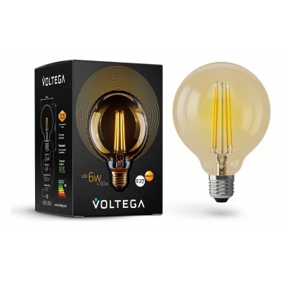 Лампа светодиодная Voltega шар (Globe) E27 6Вт 2800K 7084 VLG_7084