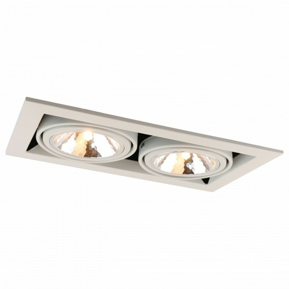 Фото Встраиваемый светильник Arte Lamp Cardani Semplice A5949PL-2WH AR_A5949PL-2WH - интернет-магазин МегаТерем в Москве