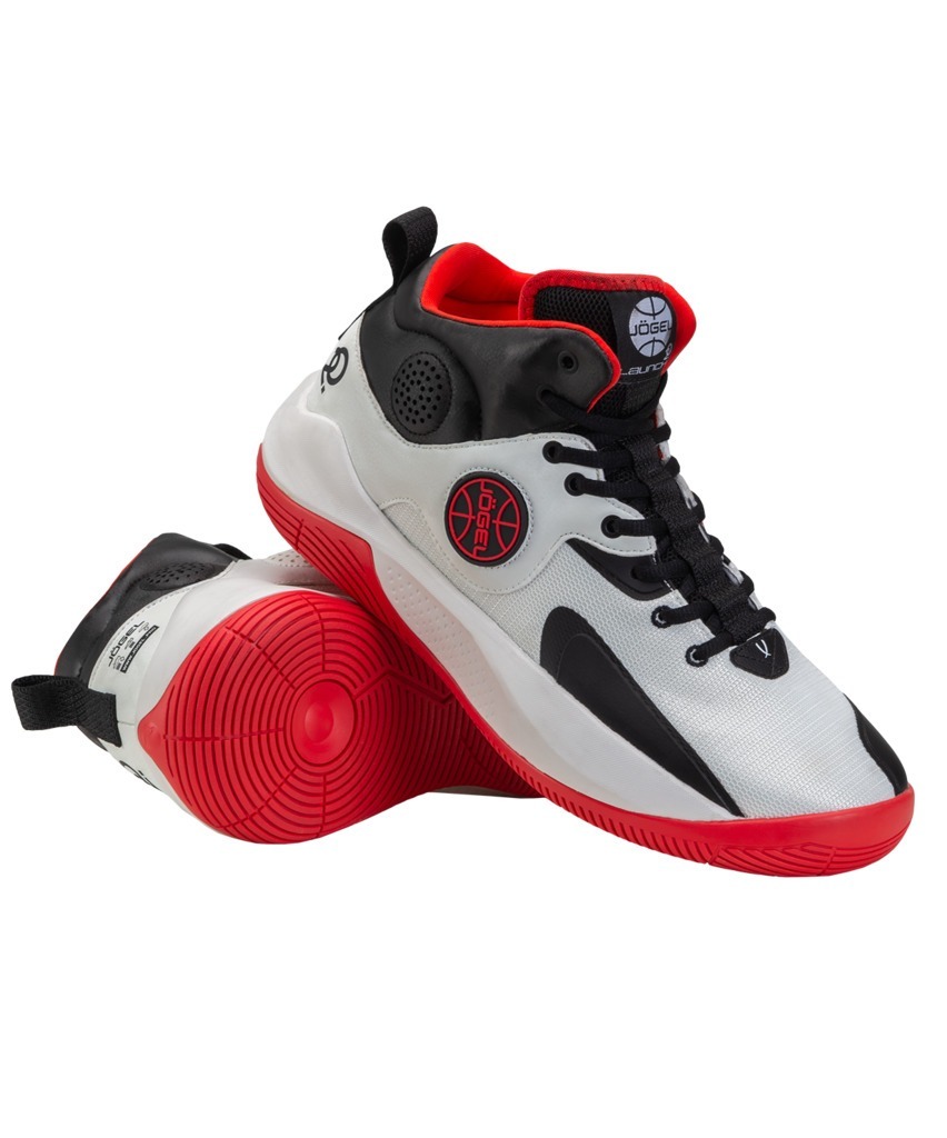 Фото Кроссовки баскетбольные JOGEL Launch MID, White/black/red (2112861) - интернет-магазин МегаТерем в Москве