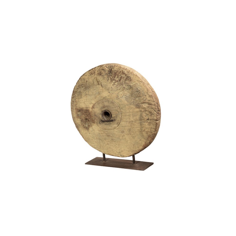 Фото Колесо телеги декор XIX век, Индия PR45404, 68, Массив манго, natural, ROOMERS ANTIQUE - интернет-магазин МегаТерем в Москве