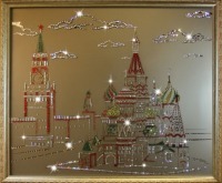 Картина Красная площадь с кристаллами Swarovski (1184)