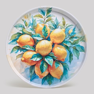 Поднос сервировочный agness "citrus charm" 33*2,1 см (898-244) 