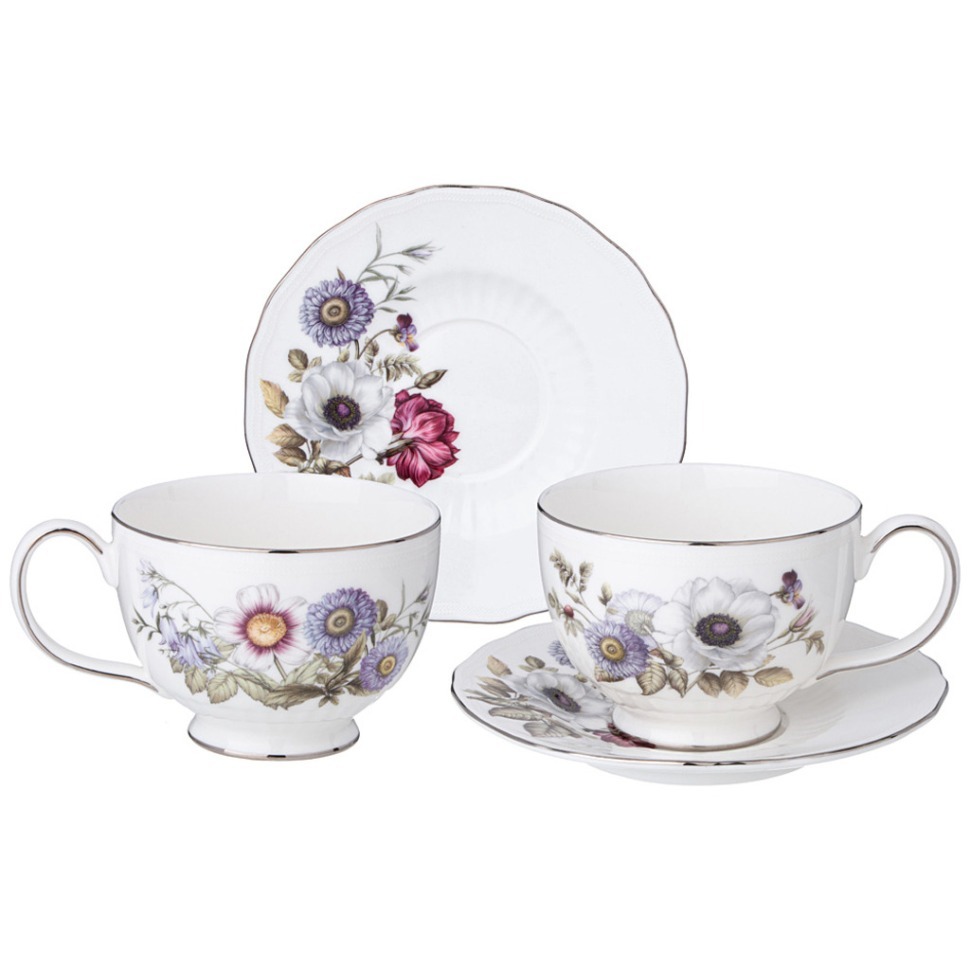 Фото Чайный набор lefard bouquet на 2 пер. 4 пр. 280 мл (590-640)  - интернет-магазин МегаТерем в Москве