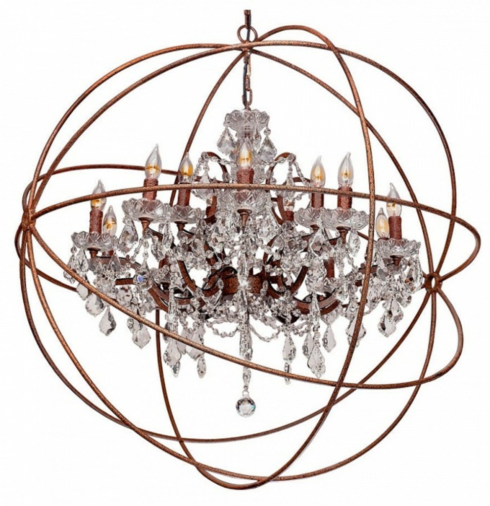 Фото Подвесная люстра Loft it Foucaults Orb Crystal LOFT1897/15 LF_LOFT1897_15 - интернет-магазин МегаТерем в Москве