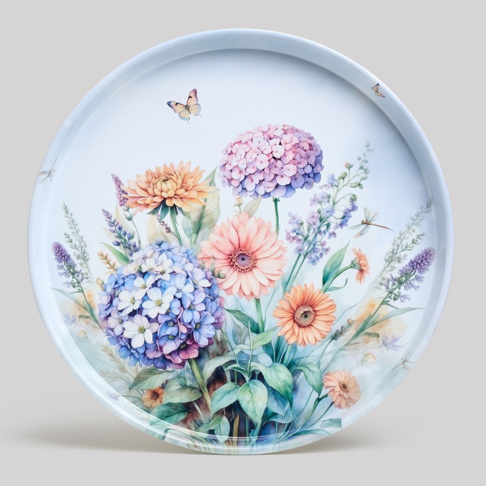 Фото Поднос сервировочный agness floral eden 33*2,1 см (898-246)  - интернет-магазин МегаТерем в Москве