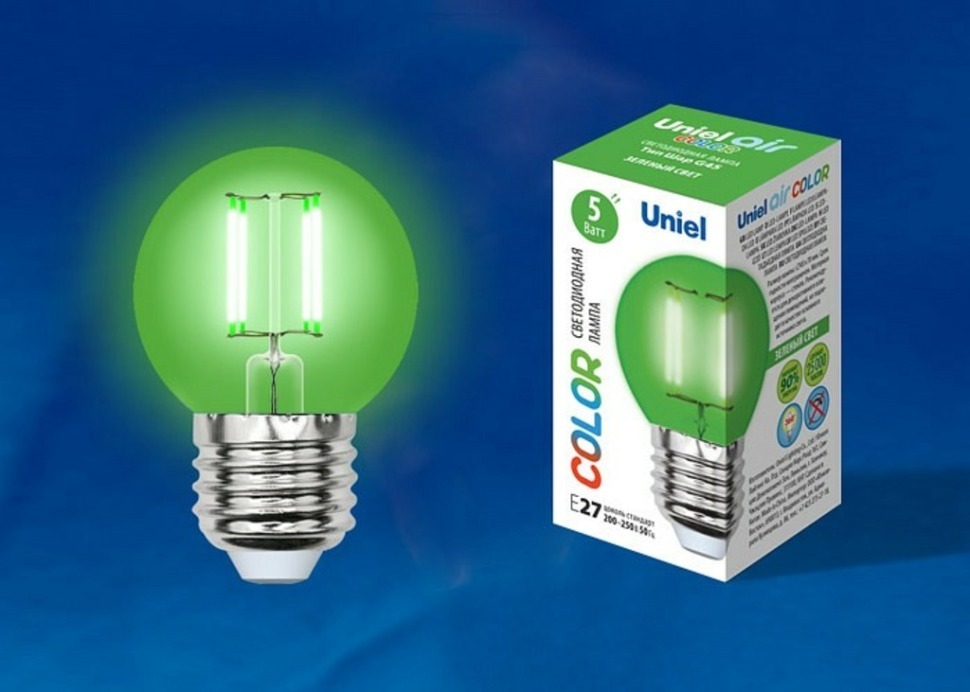 Фото Лампа светодиодная Uniel Air Color E27 5Вт K UL-00002988 UL_UL-00002988 - интернет-магазин МегаТерем в Москве