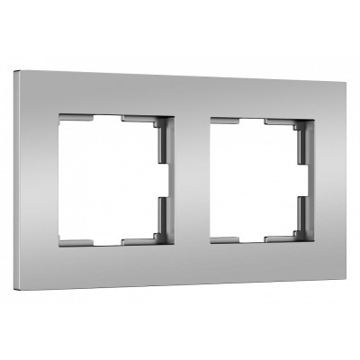 Рамка на 2 поста Werkel Slab (серебро софт) W0022965 WRK_a062813
