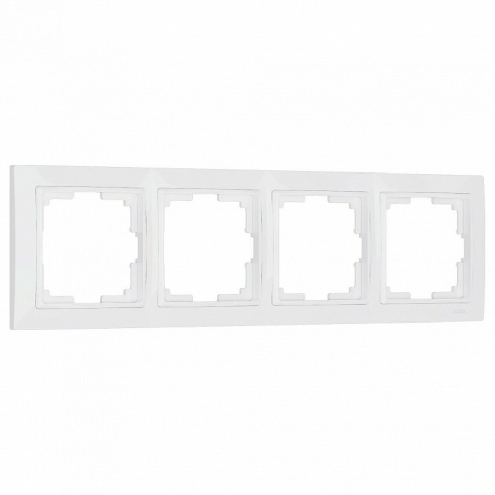 Фото Рамка на 4 поста Werkel Snabb basic (белый) W0042001 WRK_a051301 - интернет-магазин МегаТерем в Москве