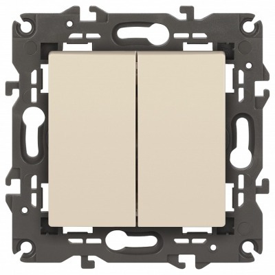Переключатель двухклавишный без рамки Эра Эра Elegance 14-1106-02 ER_B0034244