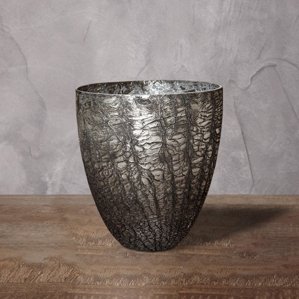 Фото Подсвечник Ksa/5475, 20, стекло, Crackle black gold, ROOMERS FURNITURE - интернет-магазин МегаТерем в Москве