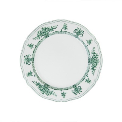 Тарелка LANT032VD003265СНЯТО, 26,5 см, фарфор, white, green, LE COQ