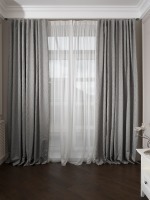 Портьера Ажур (Mesh) голубой 275*260 (TT-00016720)