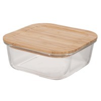 Контейнер для запекания и хранения eco store с крышкой из бамбука, 800 мл (73381)