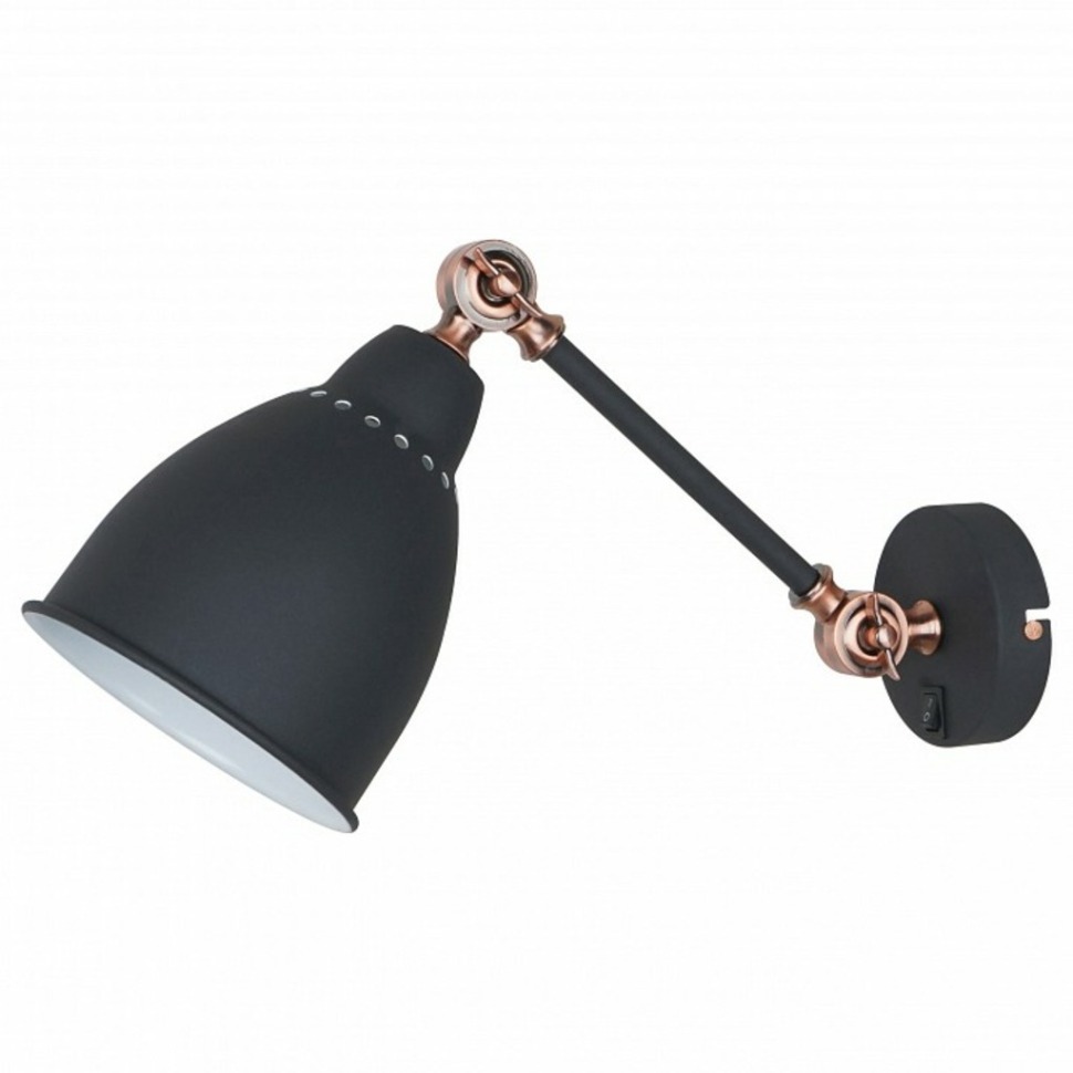 Фото Бра Arte Lamp Braccio A2054AP-1BK AR_A2054AP-1BK - интернет-магазин МегаТерем в Москве