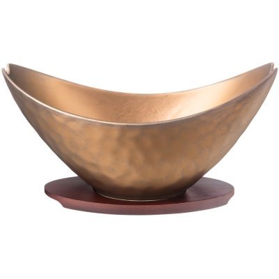 Салатник на дерев. подставке bronco "bronze" 22,5*16 см 1200 мл (474-180) 
