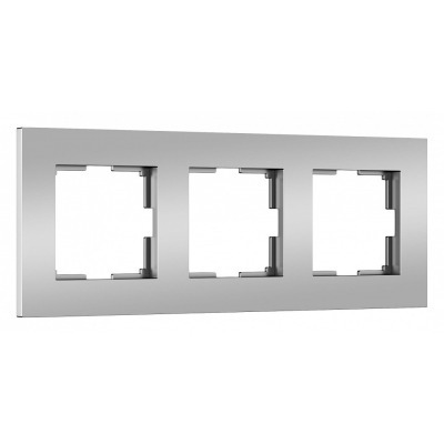 Рамка на 3 поста Werkel Slab (серебро софт) W0032965 WRK_a062815