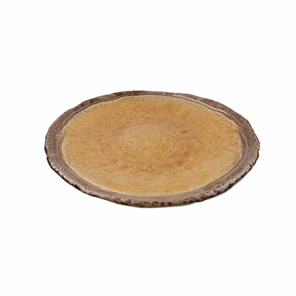 Фото Тарелка SG308004-2, 31 см, ручная работа/каменная керамика, Yellow, ROOMERS TABLEWARE - интернет-магазин МегаТерем в Москве