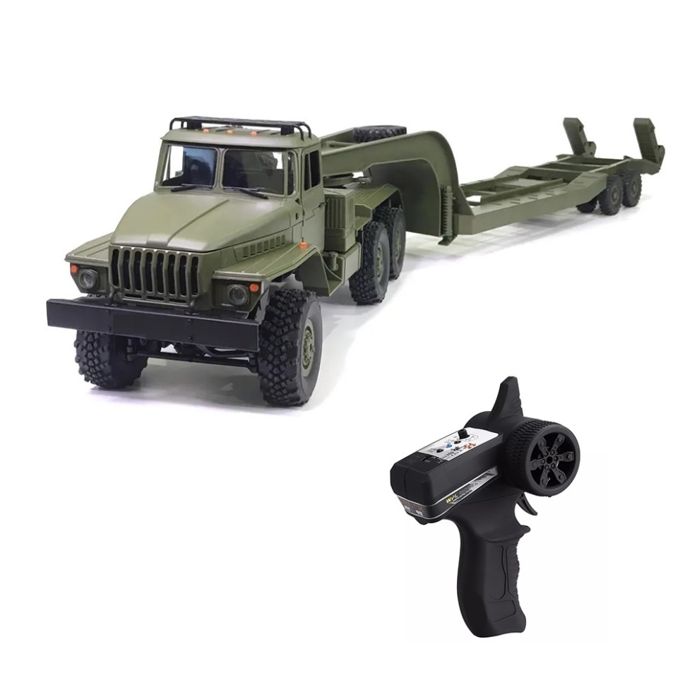 Фото Радиоуправляемый внедорожник WPL Советский военный грузовик с траллом 4WD 1:16 (WPLB-36-3) - интернет-магазин МегаТерем в Москве